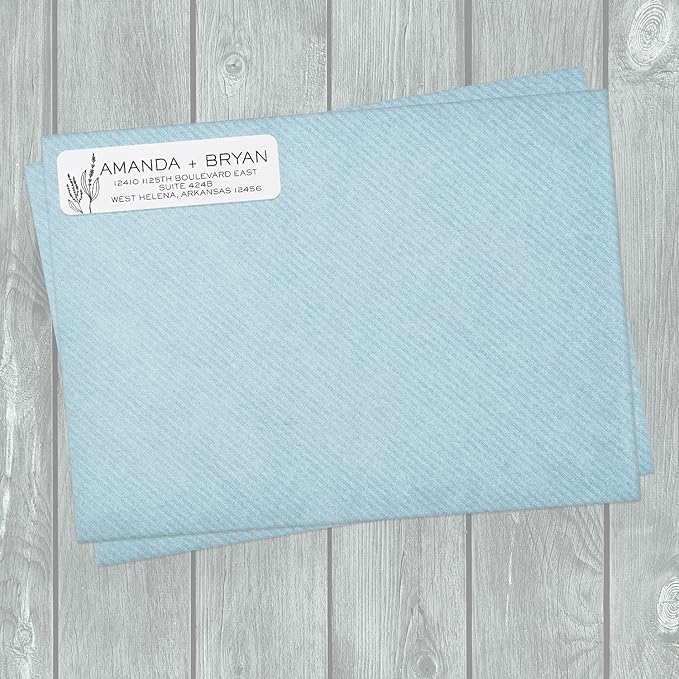 Simple Modern Flower Rolled Address Labels/Roll of 250 Floral Illustration Personalized Address Labels/Designer Return Address Stickers in Elegant Plastic Dispenser