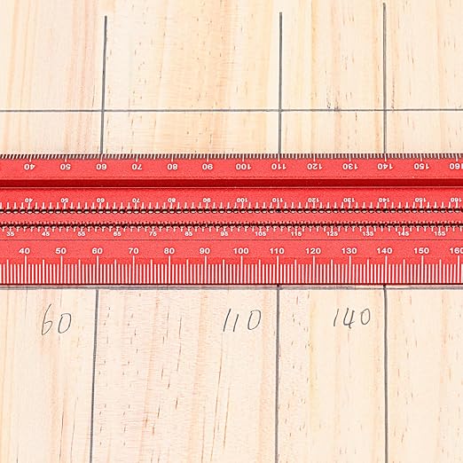 Woodworking Scriber T-Square Ruler 300mm with Thoughtful Support Lips, Architect Ruler for Carpenter Work, Layout and Measuring Tools…