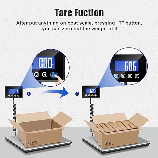 Shipping Scale, 660lbs Heavy Duty Digital Postal Scale for Packages, 0.35oz High Accurate Postage Scale for Small Business, Luggage, Home Use, Battery & Charging Cable Include