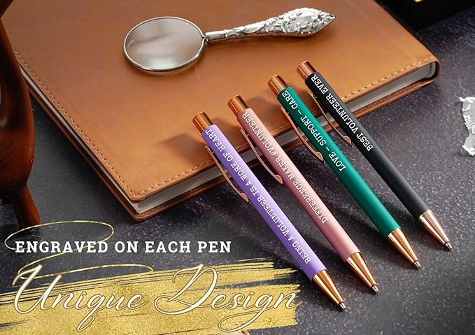InnoBeta Volunteer Appreciation Gifts, Ballpoint Pen Set of 4, Gift Ideas for on Birthday, Christmas, Thanksgiving Day
