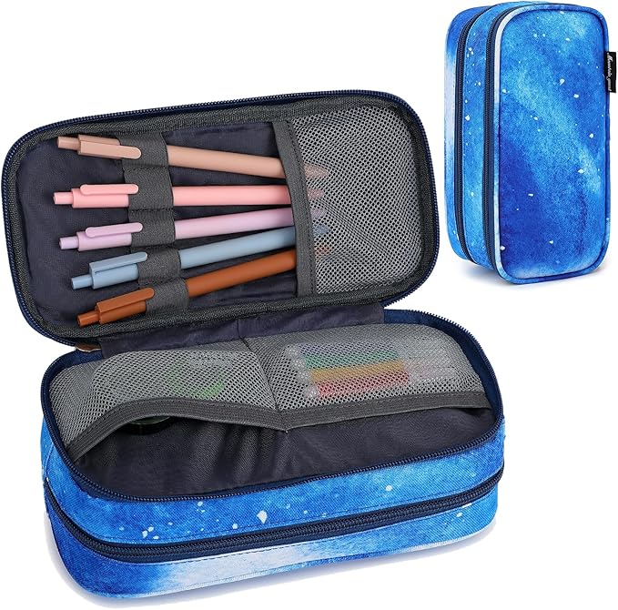 Pencil Cases for kids, Large Capacity Pencil Pouch, Office College School Marker Organizer Case pen for Men Women Adult Teens