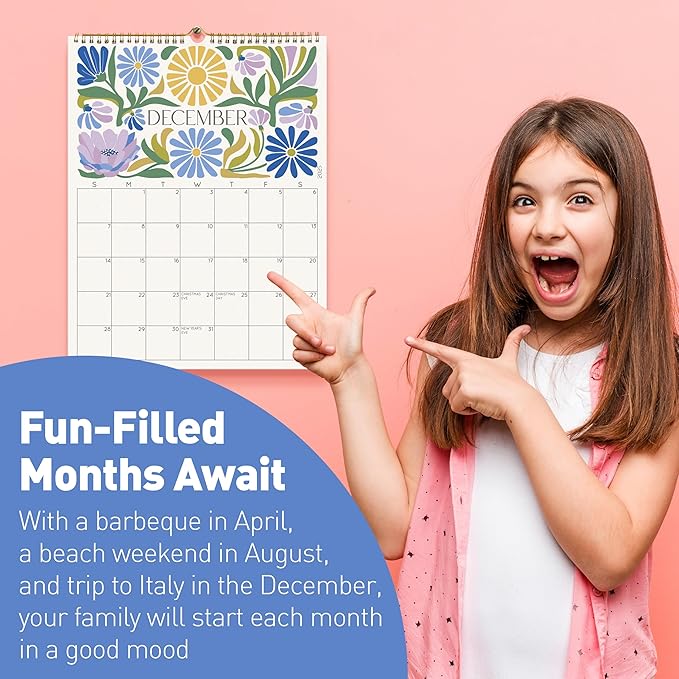 S&O Desert Garden Wall Calendar from July 2025-Dec 2026 - Tear-Off Monthly Calendar - 18 Month Academic Wall Planner - Hanging Organizer to Track Anniversaries & Appointments - 13.5"x10.5”in