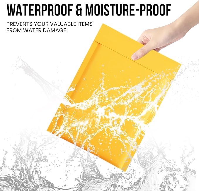 Levex - #0 6" x 10" [100 Pack) Kraft Bubble Mailers, Padded Envelope Mailers, Packing Envelope & Mailing Bags for Shipping