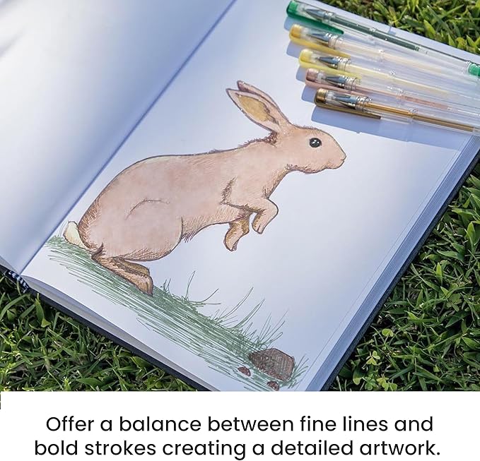 OfficeGoods Brown Earth Gel Pens with Refills – Adult Coloring Journaling Art – Medium 0.8-1.0mm Tips – Non-Toxic Gel Pens Set – Quick Dry Smudge-Free 24 Pack Colors