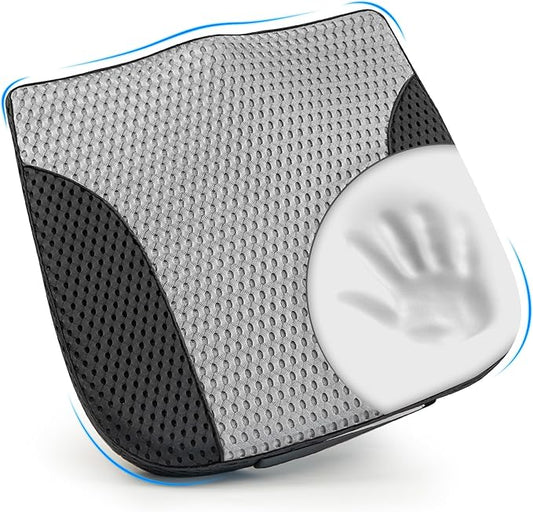 Car Seat Cushion, Comfortable Memory Foam Seat Pillow for Driving, Sciatica-Back Pain Relief, Cushion for Car-Truck, Office, Wheelchair - Mesh Black&Gray
