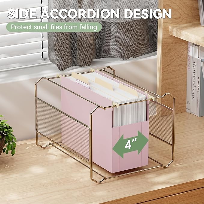 Plastic Hanging File Folders,Letter Size,6 Pack Heavy Duty 4" Expansion,Large Capacity Hanging Folders with Tabs,Filing Cabinet Organizer for Office Home School,for Bulky Files,Morandi Color