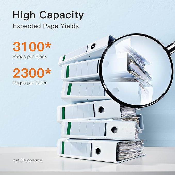 054H Toner Cartridge Set Replacement for Canon 054 054H Toner Cartridge 4 Pack to use with Canon Color ImageClass MF644Cdw LBP622Cdw MF642Cdw MF641Cdw MF641Cw LBP623Cdw ( Black Cyan Magenta Yellow )