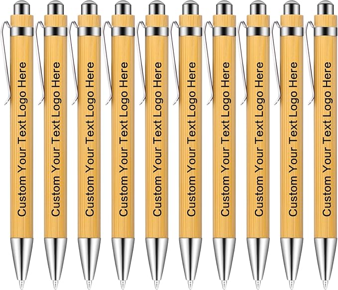 Custom Bamboo pens bulk,Personalized Text/Logo/Name Corporate Marketing Gift