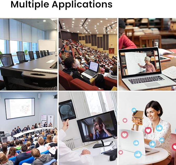 PTZ Camera 20X Optical Zoom Conference Room USB3.0 HDMI 1080P 60FPS Wide Angle for Video Conference Meeting Church Live Streaming Education Works with Zoom Webex OBS YouTube