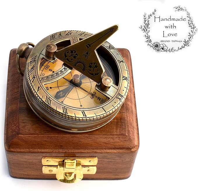 Trust in The Lord With All Your Heart - Proverbs 3:5-6 Quote Engraved Compass With Wooden Box, Greeting Card, Gift Compass, Graduation Day Gifts 2024 for Women Men Boys Girls