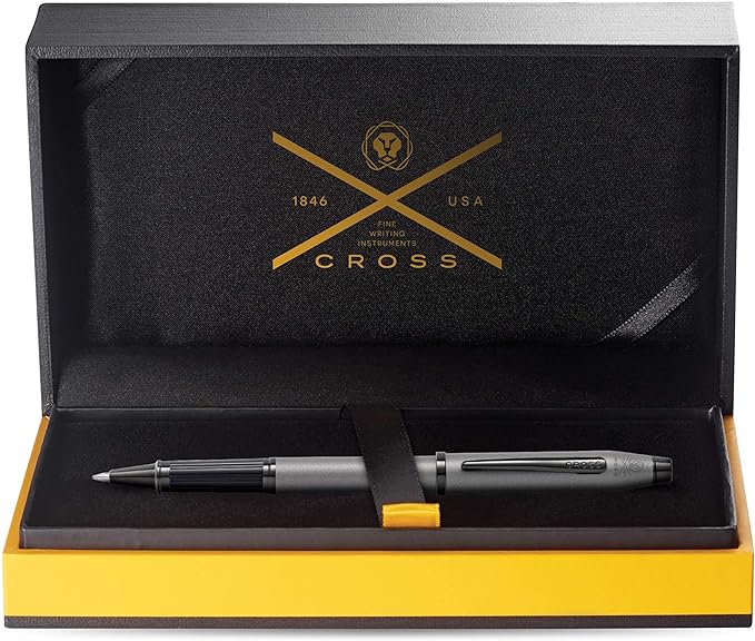 Cross Century II Refillable Rollerball Pen Presented in a Luxury Gift Box - Medium Point, Black Ink, Brushed Gunmetal Gray