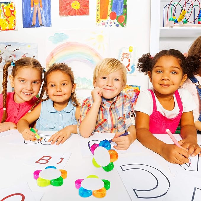 Outus 6 Pieces Petals Highlighters Assorted Colors Back to School Flower Shape Watercolor Highlighter Pens 5-in-1 Fluorescent Pens for Office School Stationery Aesthetic Supplies,5 Colors