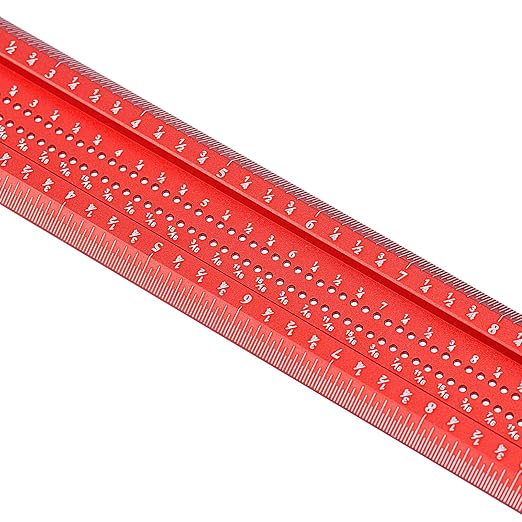 Woodworking Scriber t Square Ruler 36inch with Thoughtful Support Lips, t Square Woodworking Scriber, Aluminum Alloy Architect Ruler for Carpenter Work, Layout and Measuring Tools-Red…