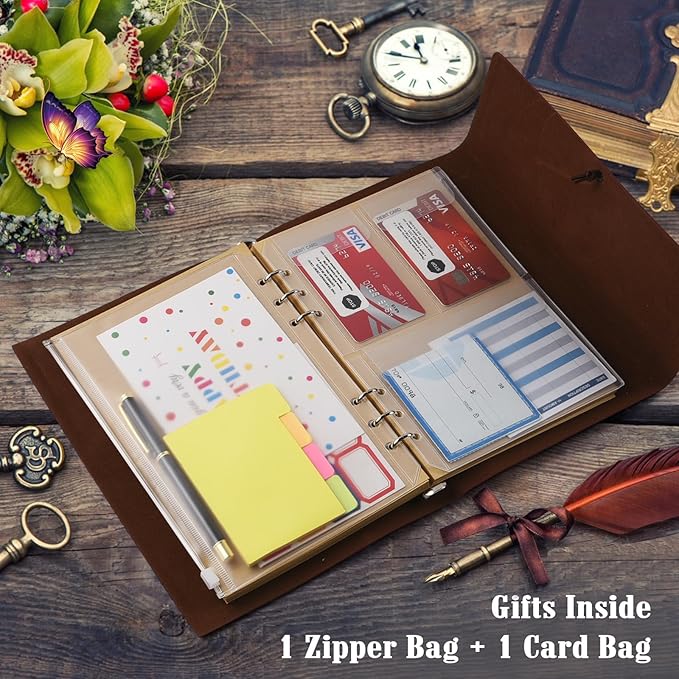 Leather Journals Notebooks with Blank Pages, Vintage Refillable Journal for Writing, Personal Travel Diary Art Sketchbook to Write in, Gifts for Women, Men, Teen Girls and Boys, 160 Pages A5 (Blue)