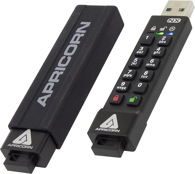Apricorn 2TB Aegis Padlock USB 3.0 256-Bit AES XTS Hardware Encrypted & Aegis Secure Key 3 NX 64GB 256-bit Encrypted FIPS 140-2 Level 3 Validated Secure USB 3.0 Flash Drive, ASK3-NX-64GB, black
