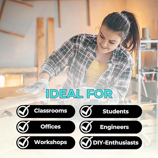 NOKKO Metal Ruler 18 Inch - Pack of 10 - Stainless Steel Ruler Set with Straight Edge Rulers - Precise Metric & Imperial Measurements - Ideal for School, Office, Woodworking & Craft Projects