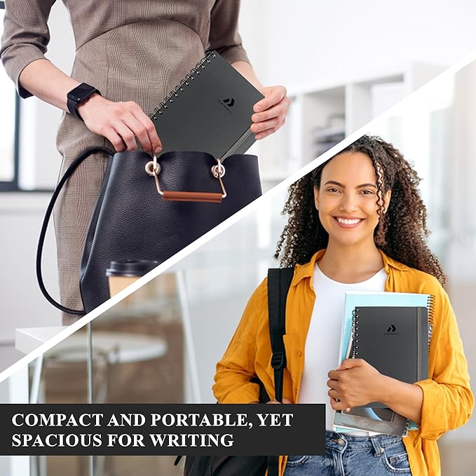 Hardcover Blank Journal Notebook For Women & Men - 170 Pages, Spiral Notebook for Sketch Book, Creative Writing, Drawing - A5 Grey