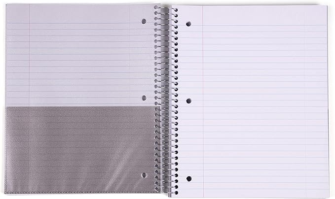 Mintra Office Durable Spiral Notebooks, 5 Subject (Arctic Ice, Wide Ruled 1pk)