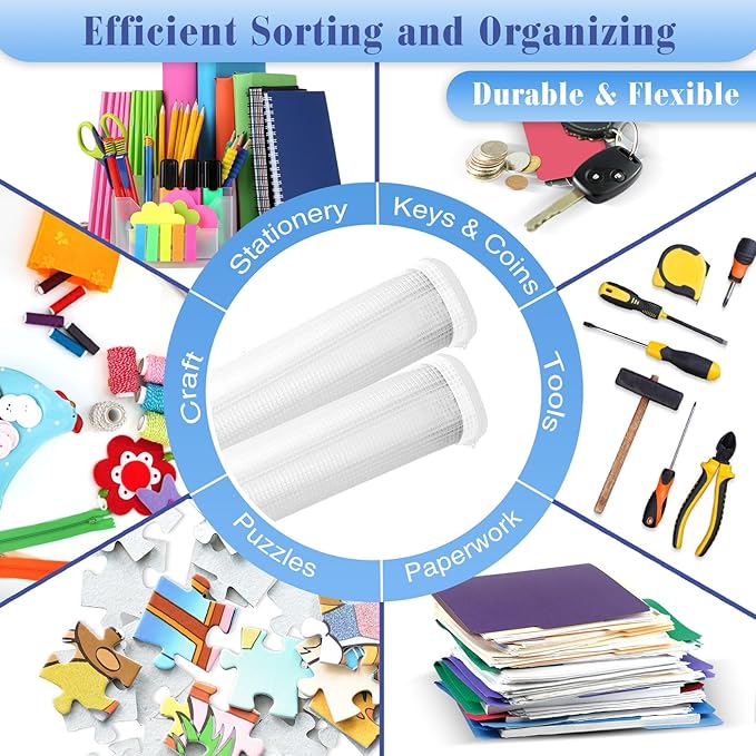 Jetec 32 Pcs Mesh Zipper Bags Toy Storage Bikini Organizer Bag Bolsas Para Guardar Trajes De Baño Waterproof Zipper Reusable Pouch Puzzle Multipurpose for Storage Office(White,9 x 7 Inch)