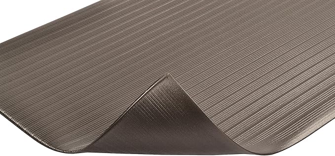 Notrax 410 Airug® 3' x 60' x 3/8" Anti Fatigue Mat, Enhanced Slip Resistance with Beveled Edges and Ribbed Surface, Ideal for Industrial and Commercial Workplaces, Black, 410R0336BL