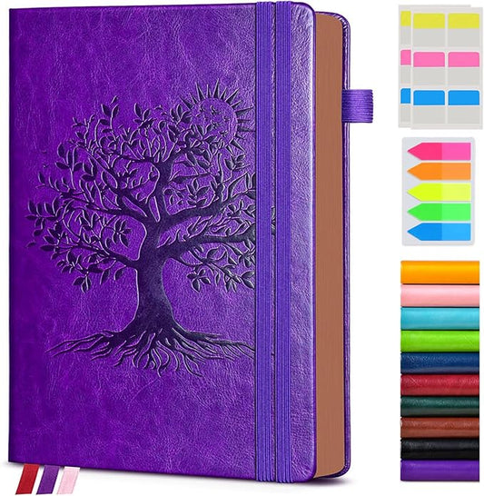 Vintage Leather Journal - 300 Page Lined Journal Notebook with Numbered Pages,A5 Notebook for Women Men,Travel Diary,Daily Journal for Writing, Note Taking, School & Work (5.8" x 8.3")