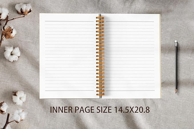 VNWEK Retro Groovy Boho Notebook - Boho Journal, Boho Gifts for Women, Boho Office Supplies, Vintage Boho Sun Sunshine Spiral Notebook 5.5x8.3,Writing Notebooks