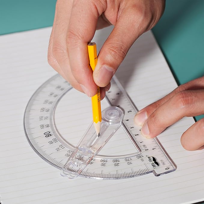 Mr. Pen- Geometry Set, 15 pcs, Green, 6 Inch Swing Arm Protractor, Divider, Set Squares, Ruler, Compasses and Protractor