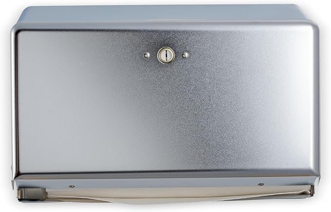 Carlisle FoodService Products T1950XC Mini C-Fold/Multifold Commercial Towel Dispenser, 250 Multifold / 150 C-Fold Towel Capacity, Chrome