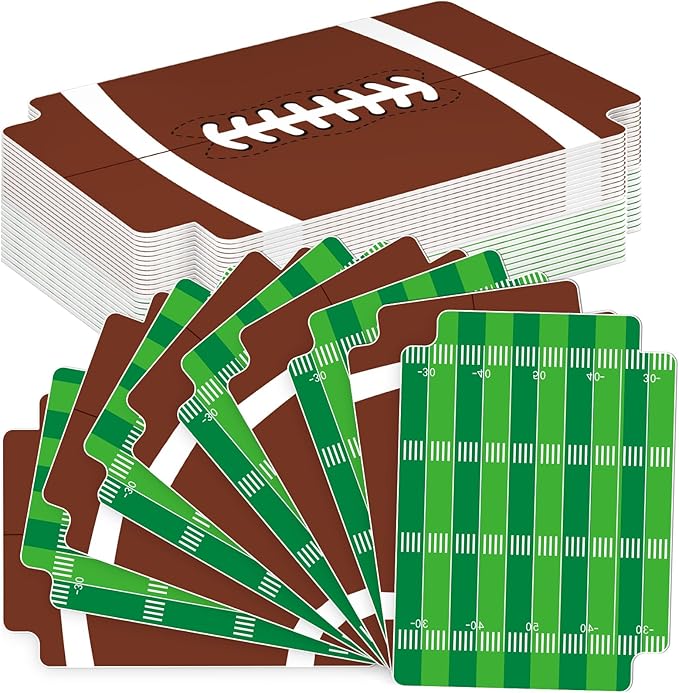 50pcs Football Card Dividers Plastic Index Card Storage Dividers with Tabs Card Separators for Sports Game Football Card Collection