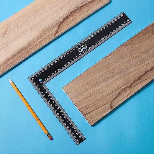 Mr. Pen- Carpenter Square, Framing Square, 8 inch x 12 inch , Carpenters Square , Right Angle Ruler, Framing Tools, L Shape Ruler, Metal Square, Steel Square