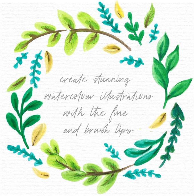 Primrosia Flora and Fauna 60 Dual Tip Markers for Bullet Journal Pens Coloring and Drawing