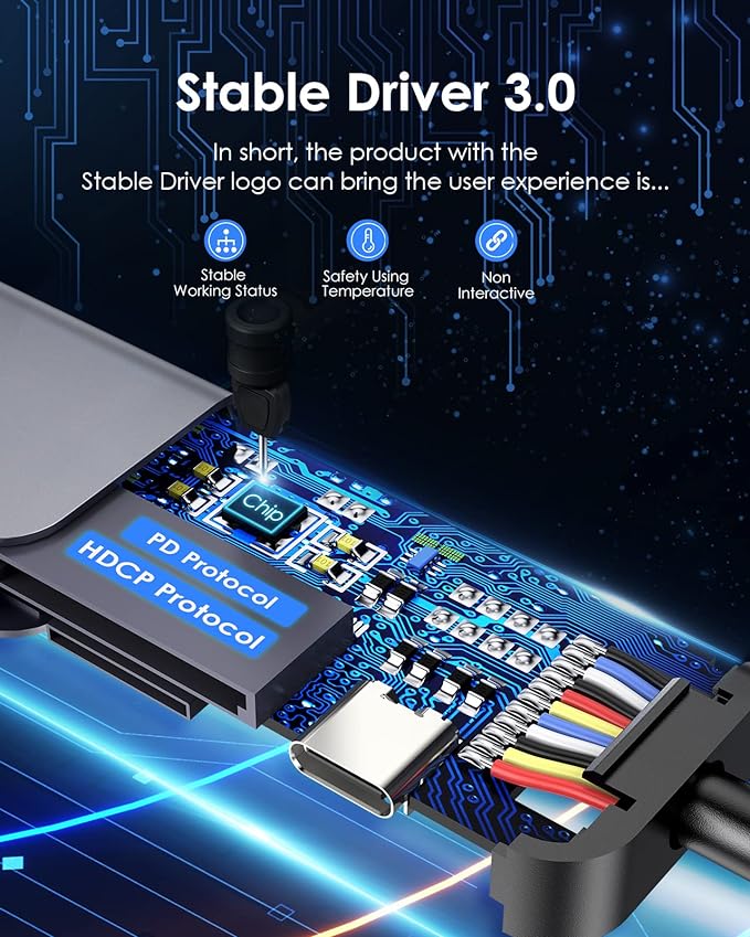 LENTION USB C Hub with 100W Charging, 4K HDMI, Dual Card Reader, USB 3.0 & 2.0 Compatible MacBook Pro, New Mac Air/Surface, Chromebook, More, Stable Driver Adapter (CB-CE18, Space Gray)