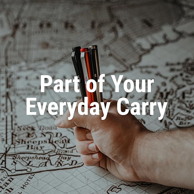 Everyman Grafton Mini Twist Refillable 0.7mm Ball Point Pen Black | Sleek Anodized Aluminum Pocket Pen with Grooved Grip | Smooth Writing EDC Ink Pen for Office, Travel, Work & Gifting