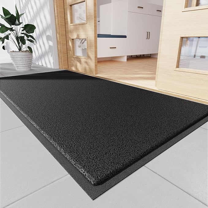 Sturdy Front Door Mat, 72" x 48" Heavy Duty Indoor Outdoor Doormat for Entryway, Fade Resistant, Waterproof Low Profile Entry Mat, Non Slip Welcome Mat for Outside Entrance, Patio, Home