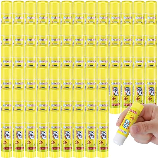 100 Pcs White Glue Stick Washable Glue Stick for Crafts Home School Classroom Students Teachers Employees Scrapbooking Crafting Supplies, 0.32 Ounce