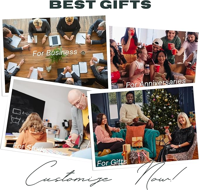 Personalized Custom Pens Up to 480pc with Stylus Tip, Multi-coloured Pens for Business Writing, Office Gifts