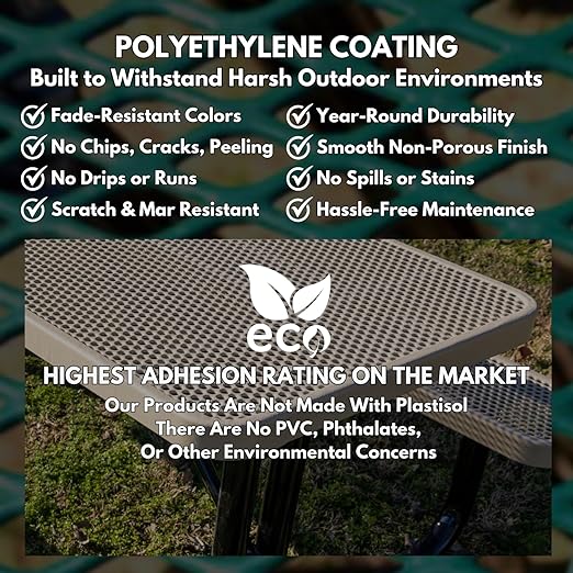 RFT-P-TXTDBL Heavy Duty Round Trash Receptacle with Flat Top, Liner Included, 32 Gallon, Textured Dark Blue, Made in America