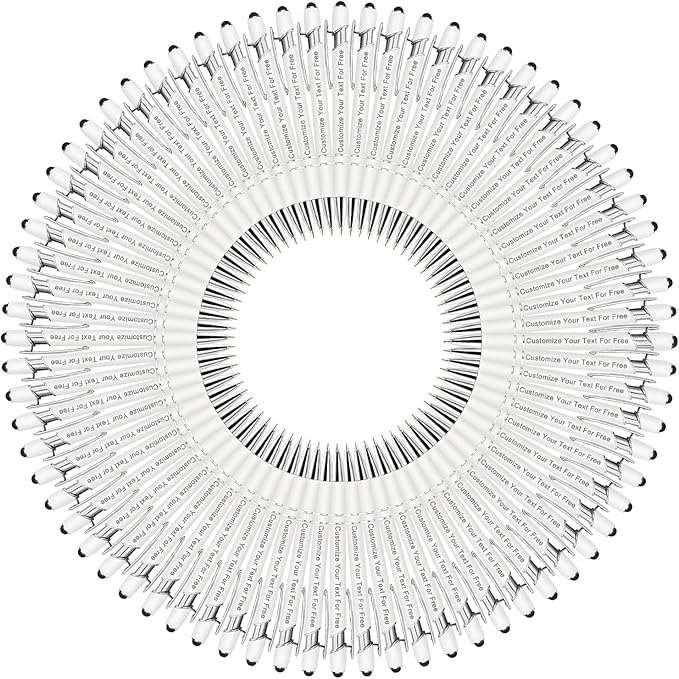 Max 500 Pcs Personalized Pens Bulk, Custom Pens with Free Engraving, Customized Stylus Tip Ballpoint Pen with Your Name Massage Text for School Office Business Graduation Anniversaries-400 Packs