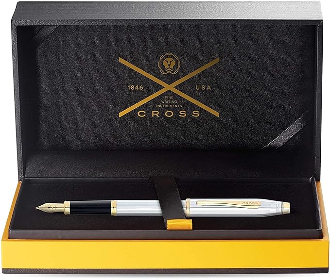 Cross Century II Refillable Fountain Presented in a Luxury Gift Box - Medium Point, Black Ink, Medalist