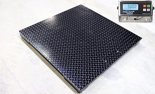 SellEton SL-4040-1k-NN 40" x 40" Industrial Floor Scale l 1000 lbs x 0.2 lb l Warehouse Pallets