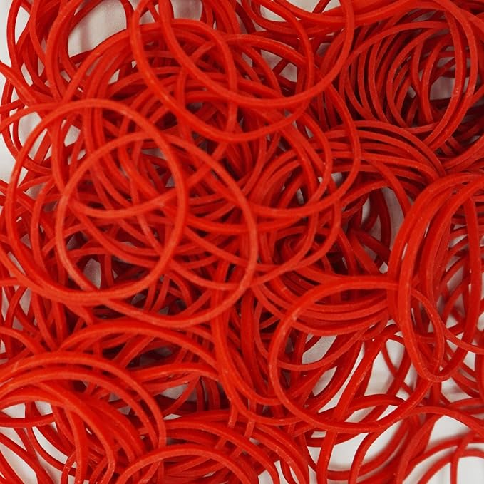 200, Jumbo Size, Green Color, US Made Rubber Bands for Pony Tails and Braids