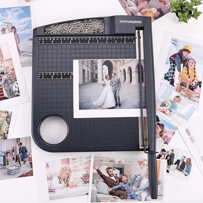 Paper Cutter,Heavy Duty Guillotine Paper Trimmer with Portable Base DesignandSafety Guard/Blade Lock,12" Cut Length Paper Slicer with17PCS Capacity,Cardstock/Laminating/Cardboard/Photos/Vinyl,(Grey)