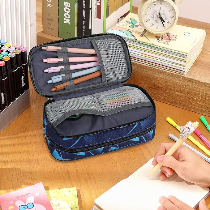 Pencil Cases for kids, Large Capacity Pencil Pouch, Office College School Marker Organizer Case pen for Men Women Adult Teens