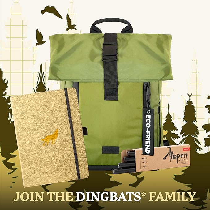 Dingbats A5 Wildlife Notebook Journal Hardcover, Cream 100gsm Ink-Proof Paper, 6.1 x 8.5 inches, 192 pages (Cream Wolf, Squared)