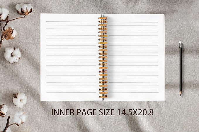 VNWEK Boho Sun Sunrise Sunset Colorful Sunshine Spiral Notebook Journal 5.5×8.3 Inch,Boho Mid-Century Modern Art Lined Hardcover Spiral Notebook for Work Notes Journaling,Boho Gifts for Women Girls