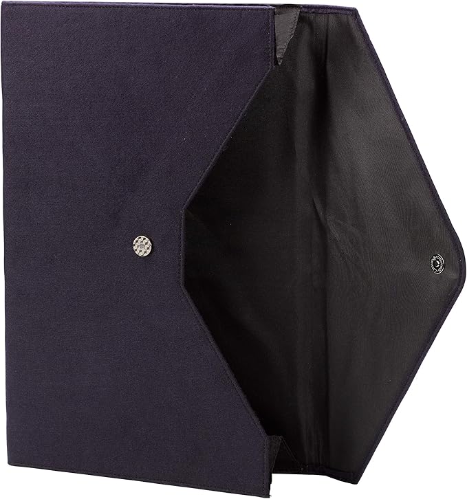 Smead Soft Touch Cloth Expanding File, 2" Expansion, Magnetic Closure, Tabloid Size, Dark Blue (70925)