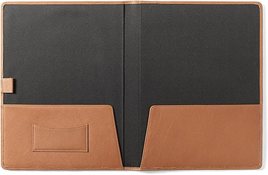 Leatherology Cognac Folder with Pockets & Pen Holder