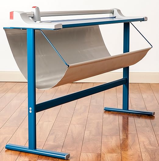 Dahle 448s Premium Rotary Trimmer w/Stand, 51" Cut Length, 20 Sheet Capacity, Self-Sharpening, Automatic Clamp, German Engineered Paper Cutter