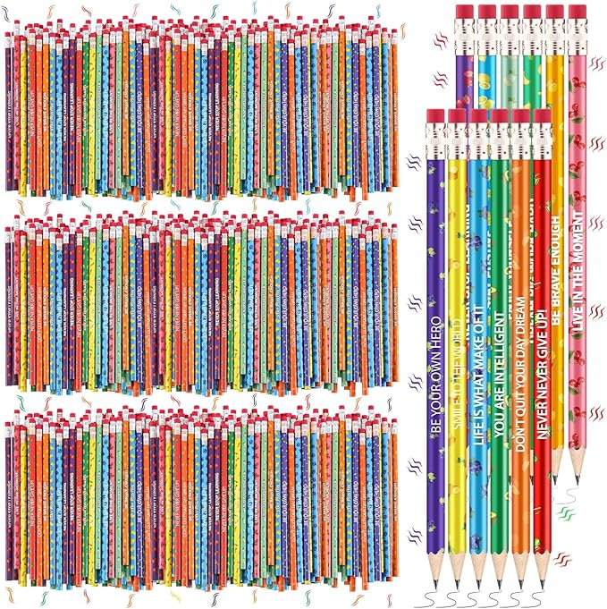 360 Pcs Scented Pencils Bulk for Kids Inspirational Motivational Cute Fun Fruit Wood Smelly Graphite Pencils with Erasers for School Classroom Office Students Girls Boys Gifts Supplies