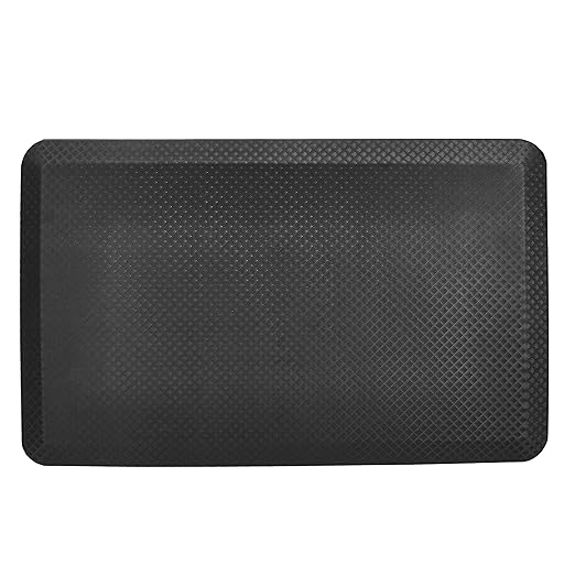Amazon Basics 3/4" Rectangular Durable Anti-Fatigue Ergo Comfort Standing Mat, 32x20, Black (Previously AmazonCommercial brand)